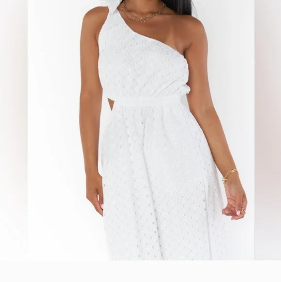NWT Show Me Your Mumu take me out white eyelet maxi dress - Picture 3 of 4